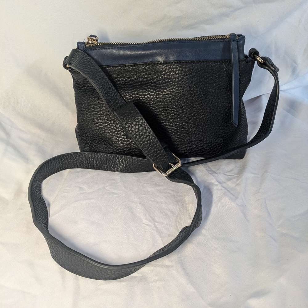 Shiraleah Crossbody Black Purse, Vegan Leather With Plaid Lining